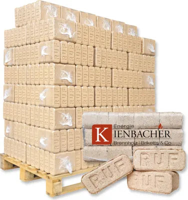 960 kg brykietów RUF z twardego drewna, buk/dąb, na palecie – Energie Kienbacher