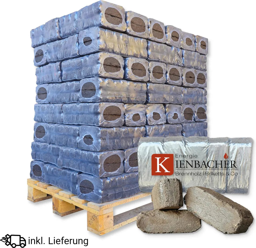 Brykiety RUF 100% buk – 960 kg na palecie | Brykiety z twardego drewna, brykiety kominkowe